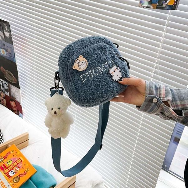 

net red lamb hair women's fashion plush mini cartoon shoulder bag 2020 new