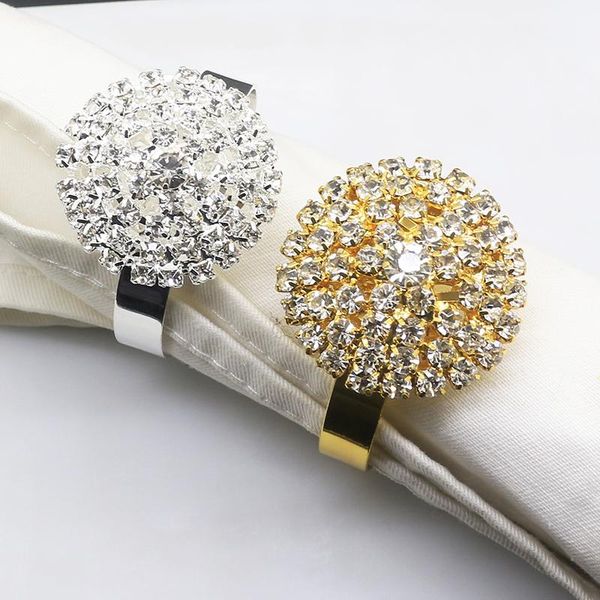 

napkin rings ring, 4pcs/lot, birthday party, table decoration, rhinestone-embellished gold and silver