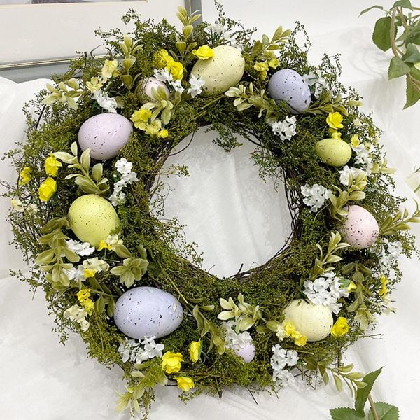 

easter wreath on the door easter eggs garland decoration for home door decor happy party gifts hanging wreath