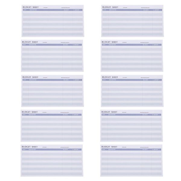 

gift wrap 18pcs useful cash consumption sheets budget cards business