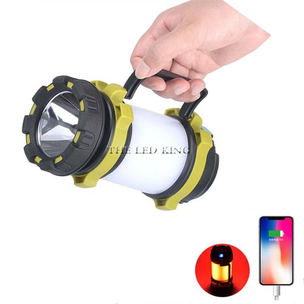 

200-800w super bright powerful usb led searching torches night light lamp hand camping lantern rechargeable battery