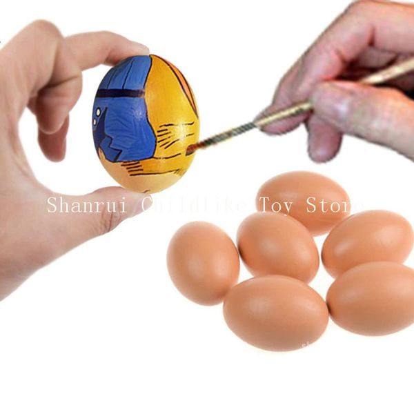 

party masks 10pcs/50pcs simulation fake eggs hatching hen poultry hatch breeding environment plastic diy engs painting for children