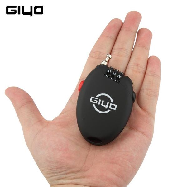 

bike locks giyo bicycle rock password lock retractable combination cable code helmet anti theft 3 digit padlock for