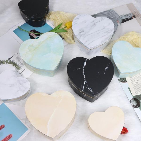 

creative simple marble style gift box packaging flowers gifts party supplies