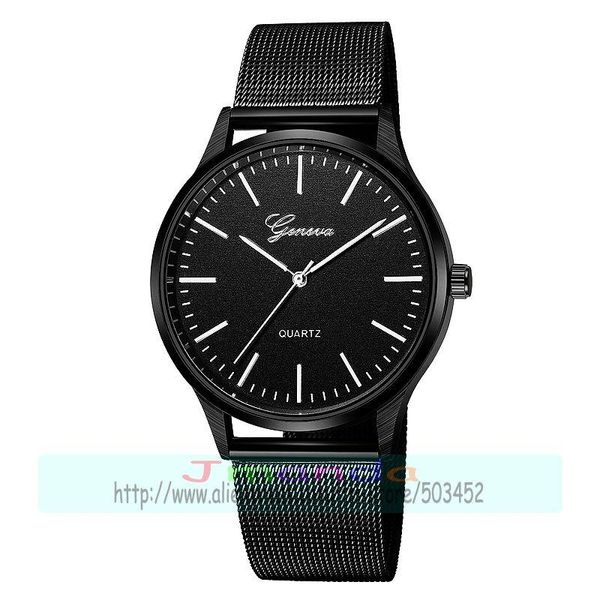 Armbanduhren 100 teile/los Genf 655 Hohe Qualität Marke Mesh Uhr Wrap Quarz Casual Handgelenk Für Mann Frauen Großhandel Uhr