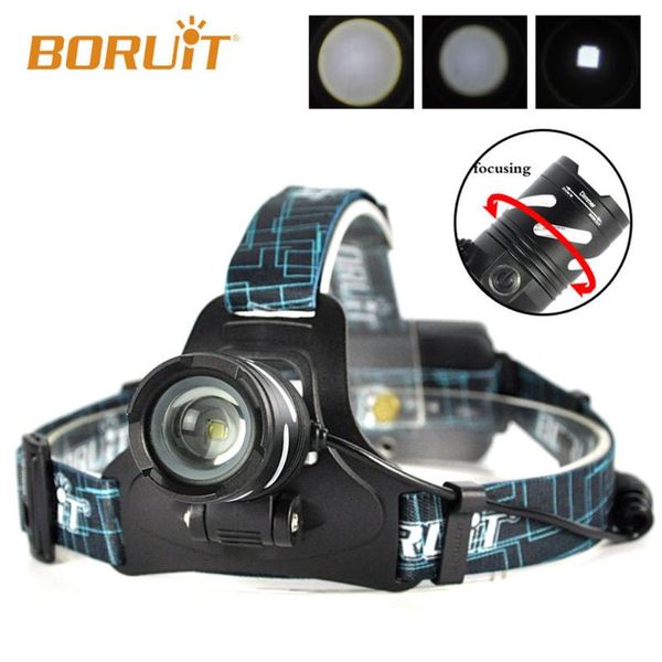 

boruit b9 xp-g2 /18650 zoomable sos alarm led head torch waterproof head lantern lamp camping red headlamp