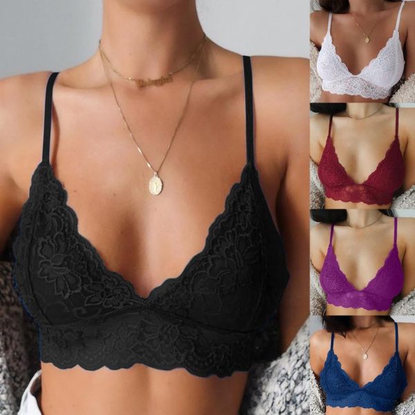 

25# bras lingerie women bralette women plus size vest crop wireless yoga bras lingerie v-neck underwear, White;black