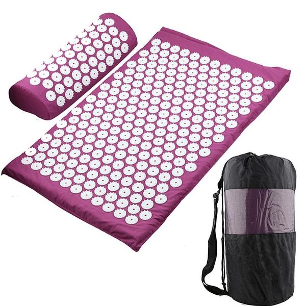 

7 colors fashion cotton pvc sponge texture of material acupressure fitness sport massager cushion acupressure relieve yoga mat