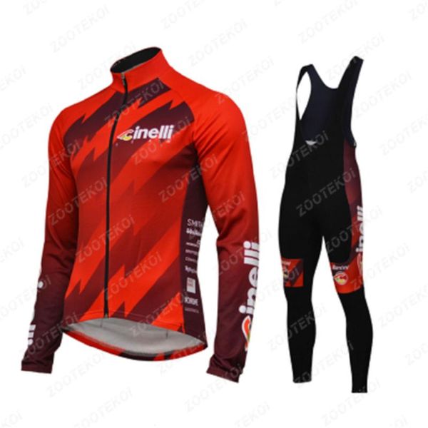 

racing sets cinelliful winter cycling jersey suit flannel mtb jacket ciclismo warm sportswear resist strong winds against cold, Black;blue