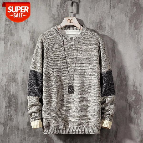 

2021 new sweater men long sleeves autumn winter pullover knitted o-neck plus asian size 5xl #oo5j, White;black