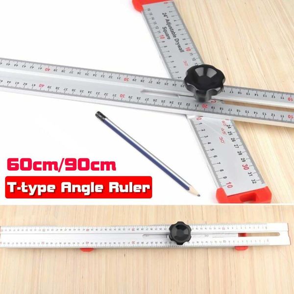 

professional hand tool sets 60/90cm high precision angle ruler woodworking scribe drawing marking gauge crossed-cut t-type measuring tools