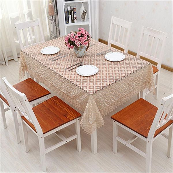 

table cloth hollow embroidered elegant fabric tablecloths for rectangular decor crochet tv cabinet cover home