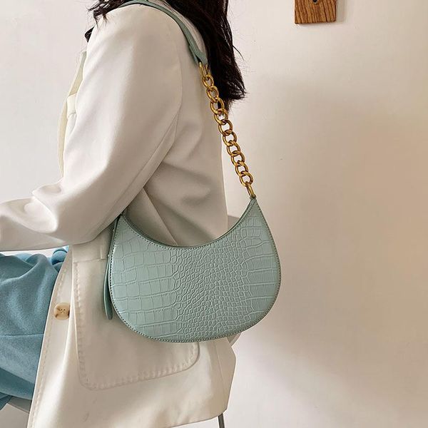 

cross body stone small pu leather saddle crossbody messenger bags 2021 summer chain shoulder handbags and purses