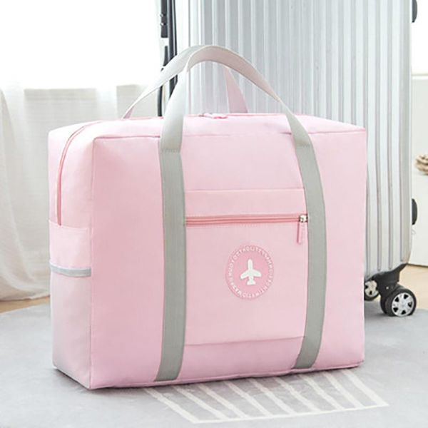 

storage bags korean version of the travel folding luggage bag thick waterproof oxford cloth portable round standard airplane