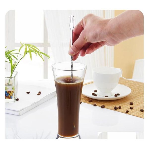 

26cm stainless steel long mixing spoon, spiral long bar spoons for cocktail drinking, two hea jlldkd outbag2007