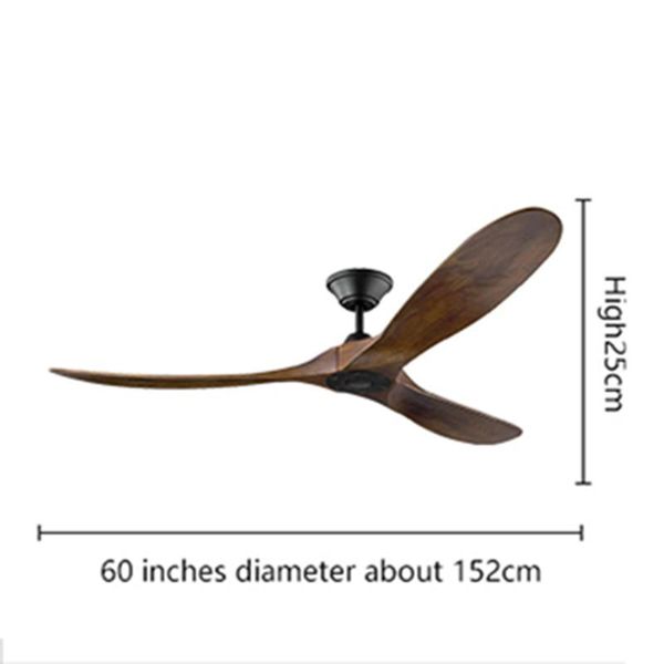 

ceiling fans 60 inch vintage wood fan with remote control no light loft wooden without lights lamp dc 220v