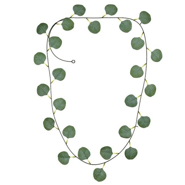 

decorative flowers & wreaths 1pcs artificial green eucalyptus leaves garland vine wedding greenery home birthday party table wall decoration