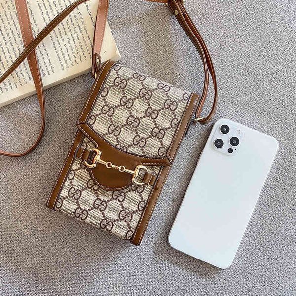 

new printed pony buckle mini adjustable leather shoulder strap mobile phone bag cover flip small square for women purse outlet