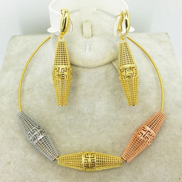 

earrings & necklace jewelry 750 gold large collection for women's african bead stylish set, Silver