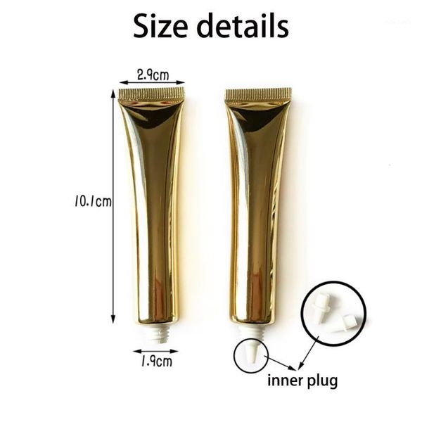 

storage bottles & jars 20ml plastic gold lip tube eye cream container 20g foundation squeeze gloss bottle