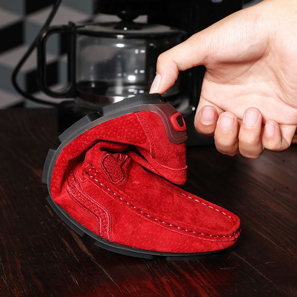 

brand spring summer sell moccasins men loafers genuine leather shoes men flats lightweight driving shoes, Red;white