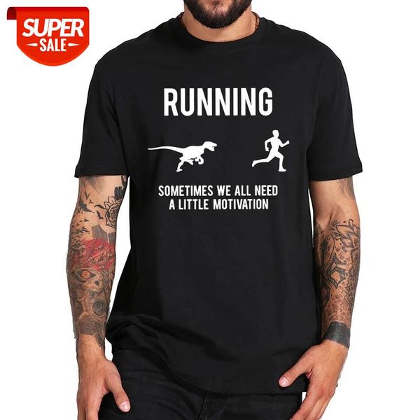 

running sometimes we all need a little motivation t-shirt running velociraptor sarcastic humor funny t shirt #bl1w, White;black
