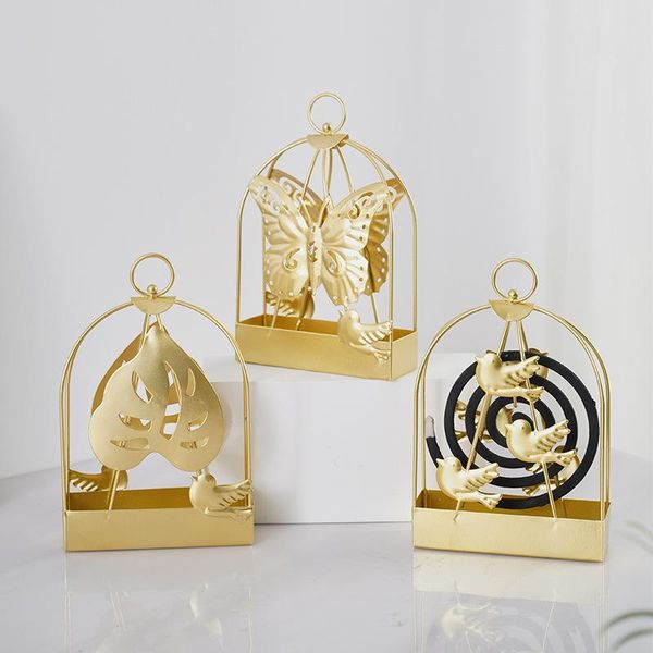 

party favor household fireproof sandalwood ash box hangs nordic wrought iron mosquito-repellent incense burner ornaments