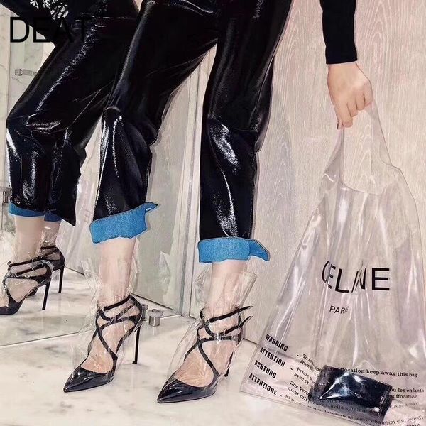 

women's pants & capris deat 2021 spring and sumemr fashion women pu leather full length straight high waist female trousers wk42501l, Black;white