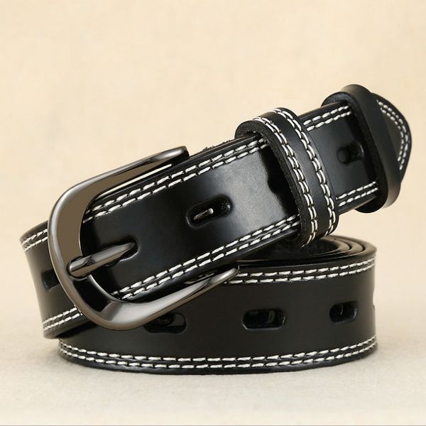 

fashion luxury men designers belts big gold buckle genuine, Black;brown