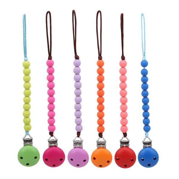 

pacifiers# 1pc child cuddly plush soother chain dot pacifier clips teether baby care pacifiers nipples clip