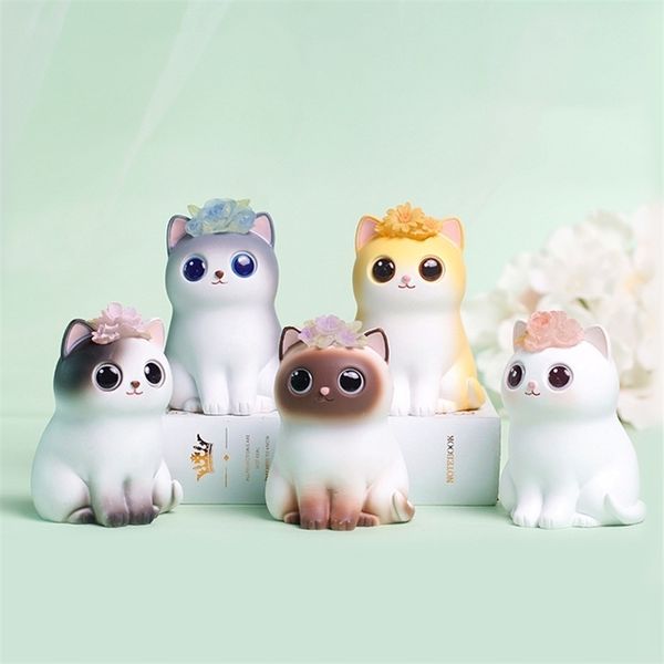 Fairy Kawaii Gato Figurine Ornaments Resina Artesanato Caixa Cerca para Dia dos Namorados DIA Decoração Decoração Decoração Decoração Decoração 211101