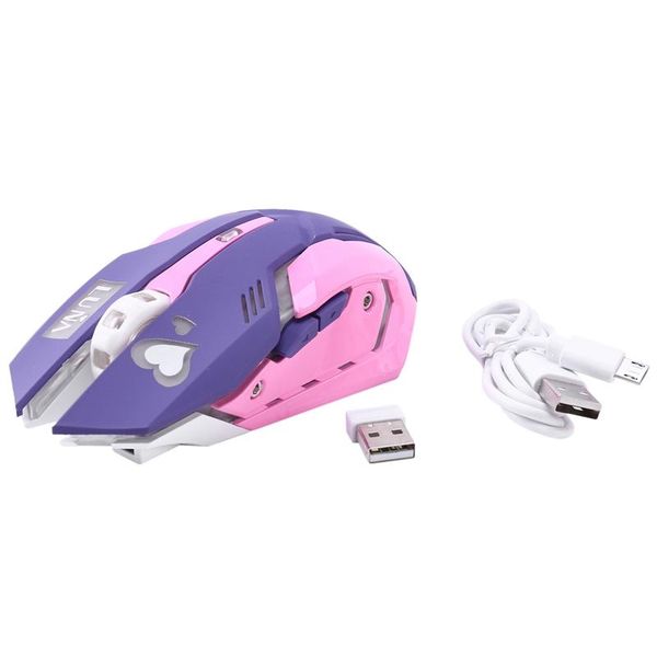 

mice pink gaming mouse,2.4ghz dpi 800/1200/2400 silent mouse anime cute game wireless for lappc
