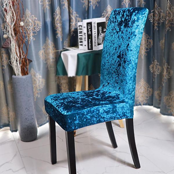 

chair covers 1 pcs velvet shiny fabric cover universal size elastic dining