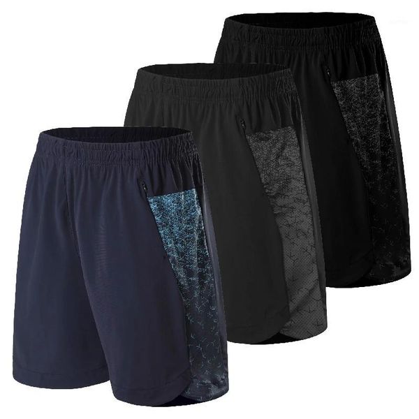 

running shorts men sports jogging training fitness gym sport with pocket plus size jogger soccer short1, Black;blue