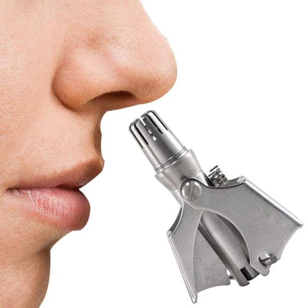 

electric nose & ear trimmers manual washing vibrissa device wholesale mechanical stainless steel hair trimmer shaving and removal