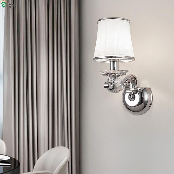 

modern chrome metal led wall lamp luxury glass shades wall scones bed side led lighting lamp fixtures for corridor luminarias