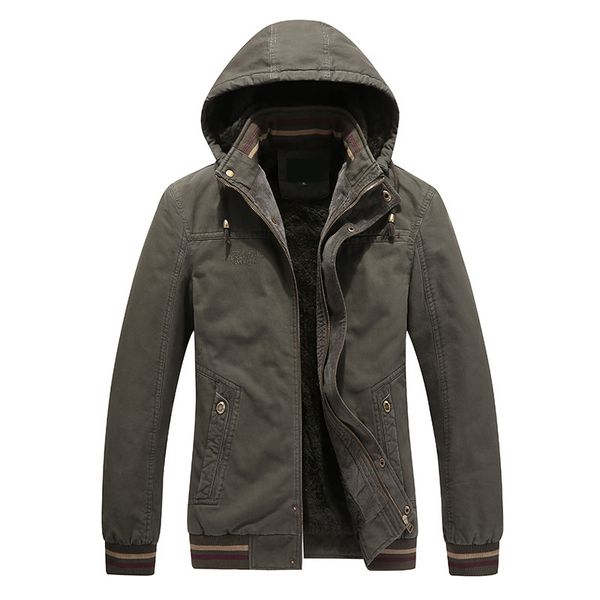 

grosser inner speed of new men winter warm trademark outwear jacket with hood parkas plus size 5xl male s5rj, Black;brown