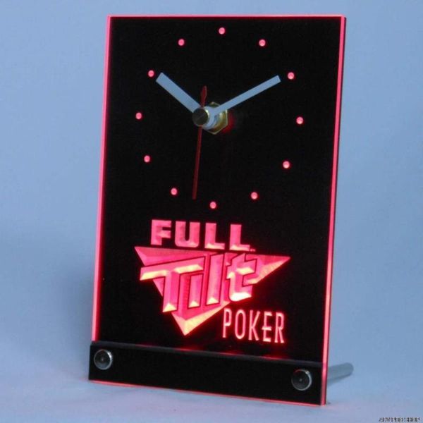 

wall clocks tnc0201 full tilt poker table desk 3d led clock