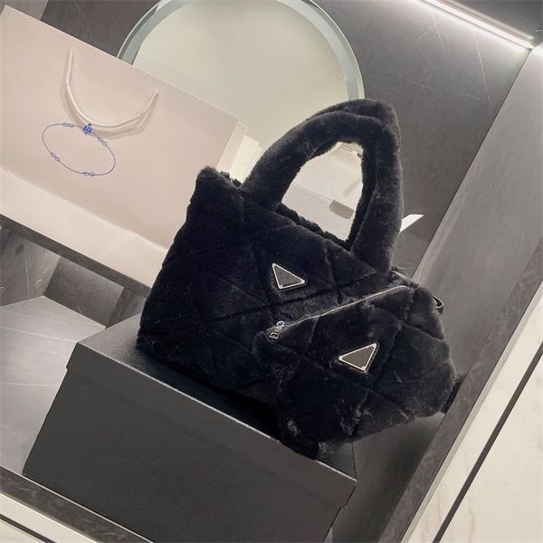 

21 autumn and winter lamb hobo wool bag plush bucket one shoulder hand heating lovely women's bag purse outlet