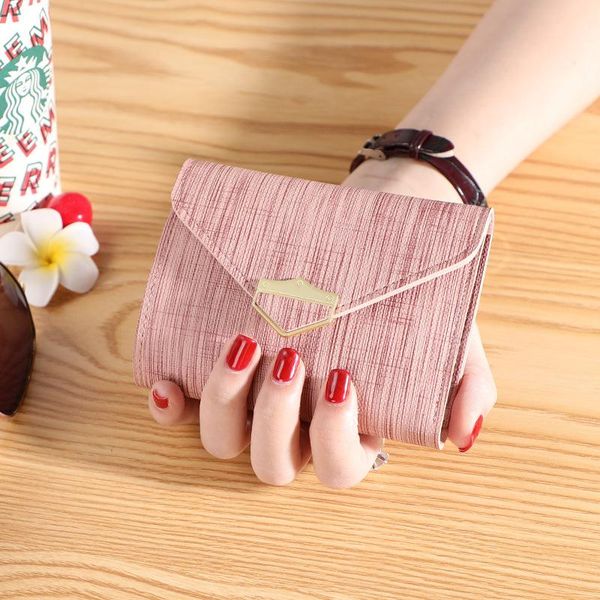 

wallets women's multi-function short pu leather matte high-capacity casual coin purse zipper pocket hasp card holder clutch, Red;black