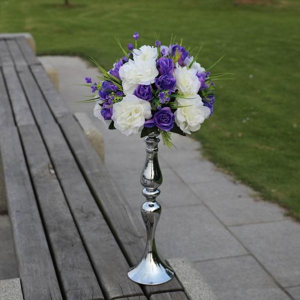 

2021 new wedding road lead flowers with shelf hydrangea rose table centerpiece flowers decoratio 10pcs/lot