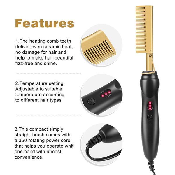 

hair straightening brush straightener flat irons heating comb hair straight styler corrugation curling iron hair curler comb