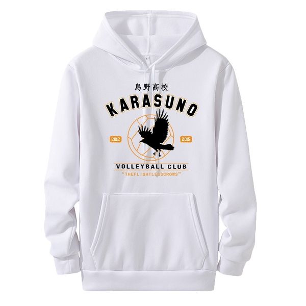 

autumn and winter new women's volleyball junior wuye college series harajuku style printed casual hoodie, Black