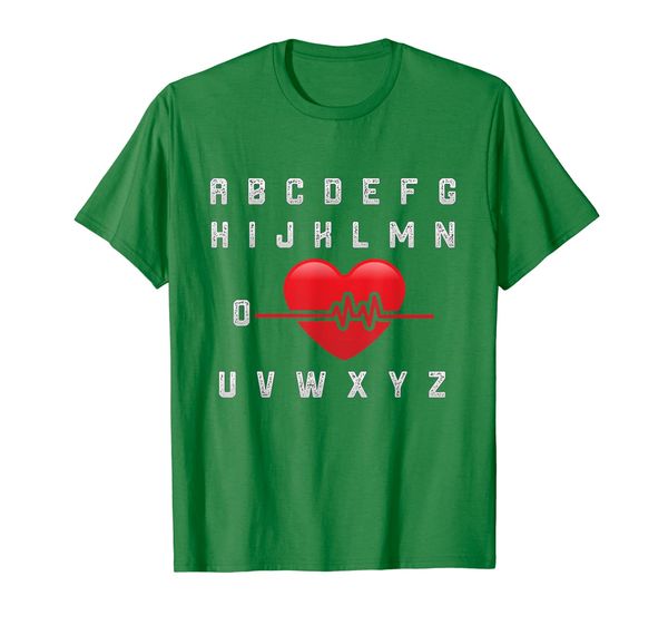 

alphabet nurse electrocardiogram funny ekg nurse ecg nurse t-shirt, White;black