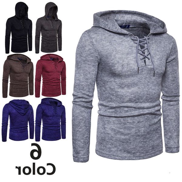 

2021autumn and winter new tough man style color contrast t-shirt long sleeve men's sweater, White;black