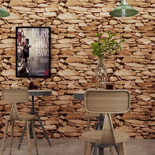

wallpapers wall fashion 3d brick papers vintage stone bricks bar cafe restaurant wallpaper room decor papel de parede qz003