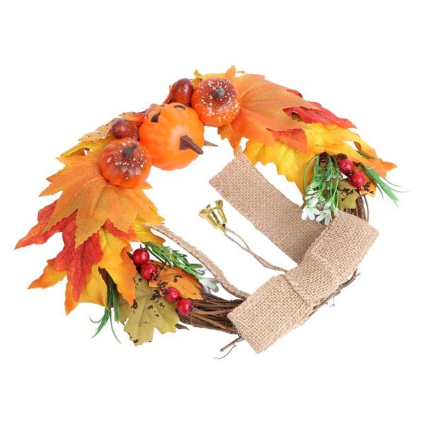 

decorative flowers & wreaths thanksgiving day pumpkin wreath chic hanging garland wall ornament adornment for home indoor