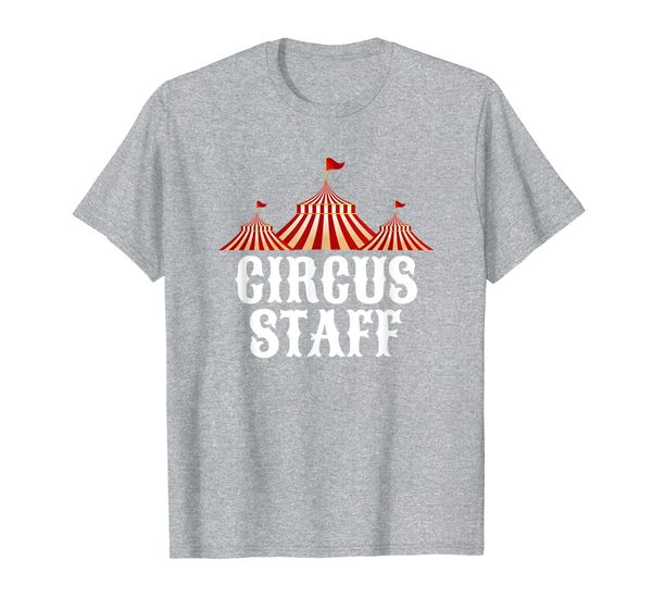 

vintage circus themed birthday party event staff t-shirt, White;black