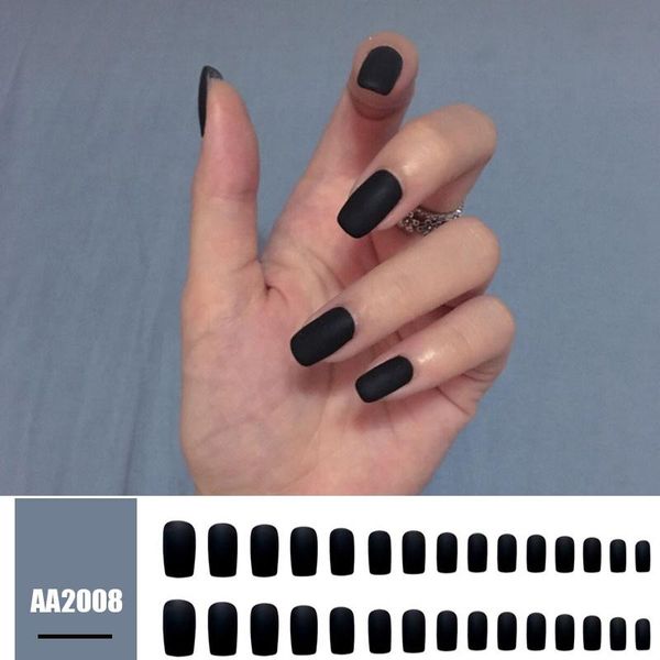 

false nails 24pcs full cover manicure patch removable nail art accessories for woman, Red;gold