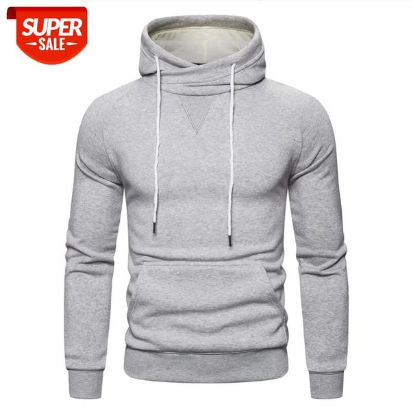 

NEGIZBER New Spring Autumn Hoodies Men Solid Slim Fit Turtleneck Hoody Men's Sweatshirts Fashion Sports Mens Hoodie Streetwear #a875, Black